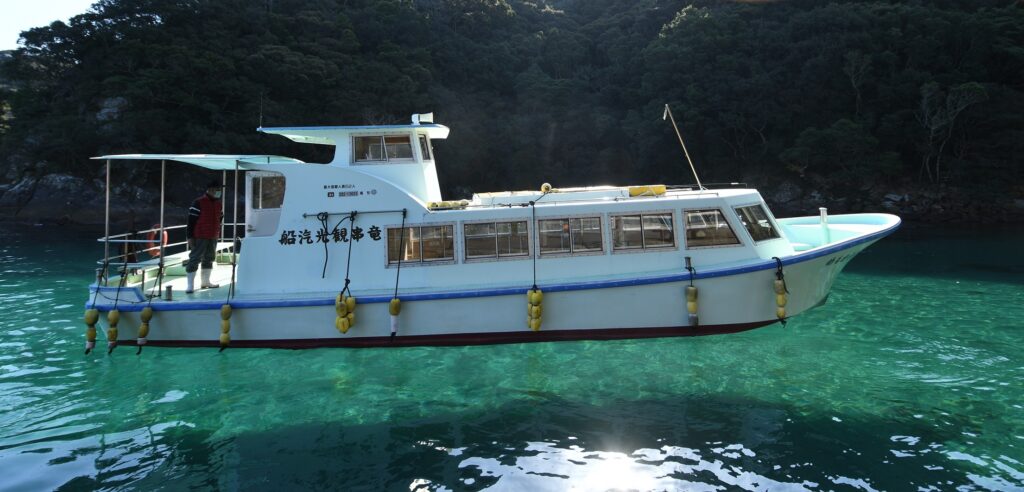 竜串の海の透明度：宙に浮くグラスボート-竜串グラスボート